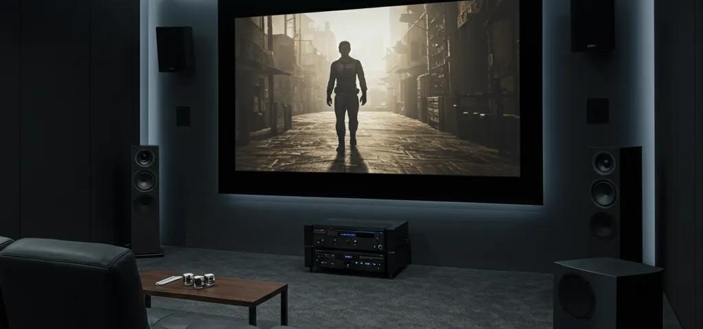 Modern home theater setup with Dolby Atmos and traditional surround sound systems