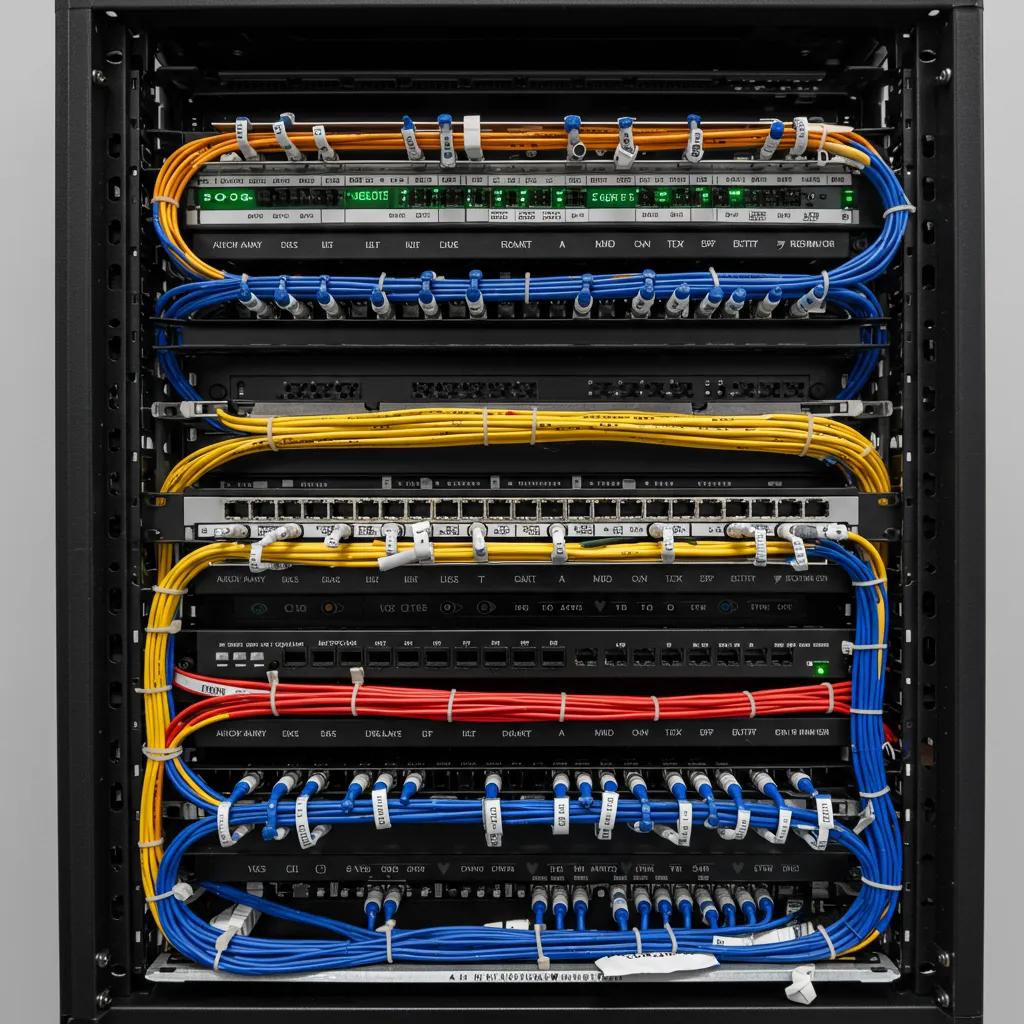 Choosing the Best AV Rack for Your Setup in 2026 5 Organized AV rack with effective cable management practices, showcasing labeled cables and structured patch panels