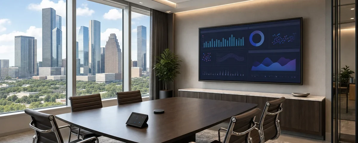 Conference room AV installation Houston meeting space