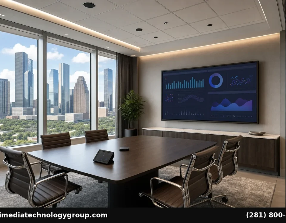 Conference room AV installation Houston meeting space
