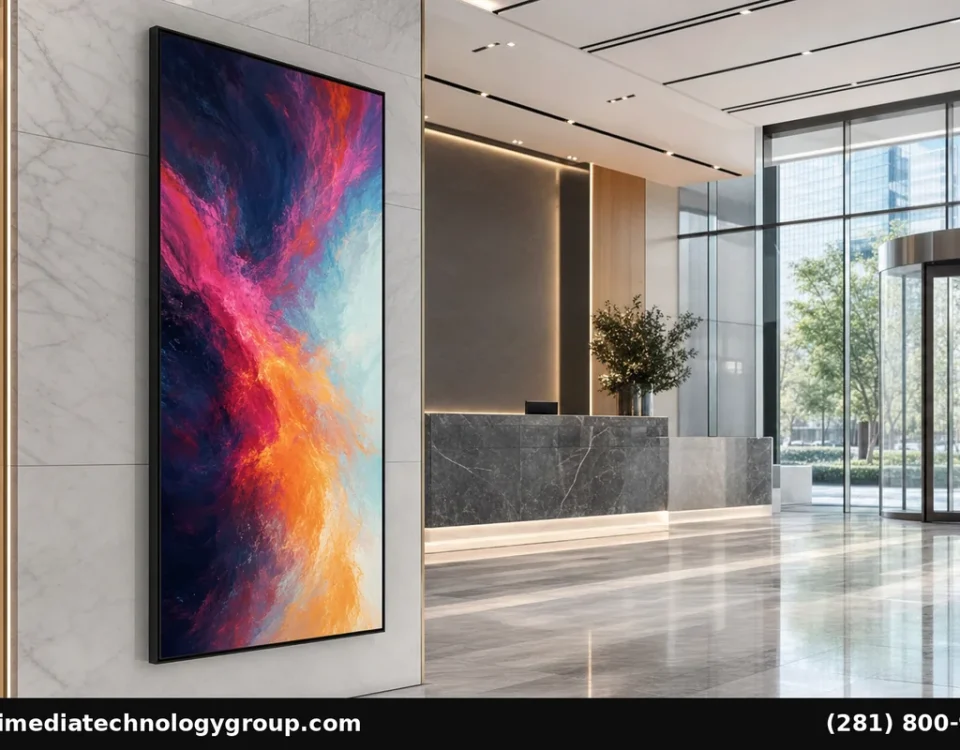 Digital signage Houston businesses lobby display