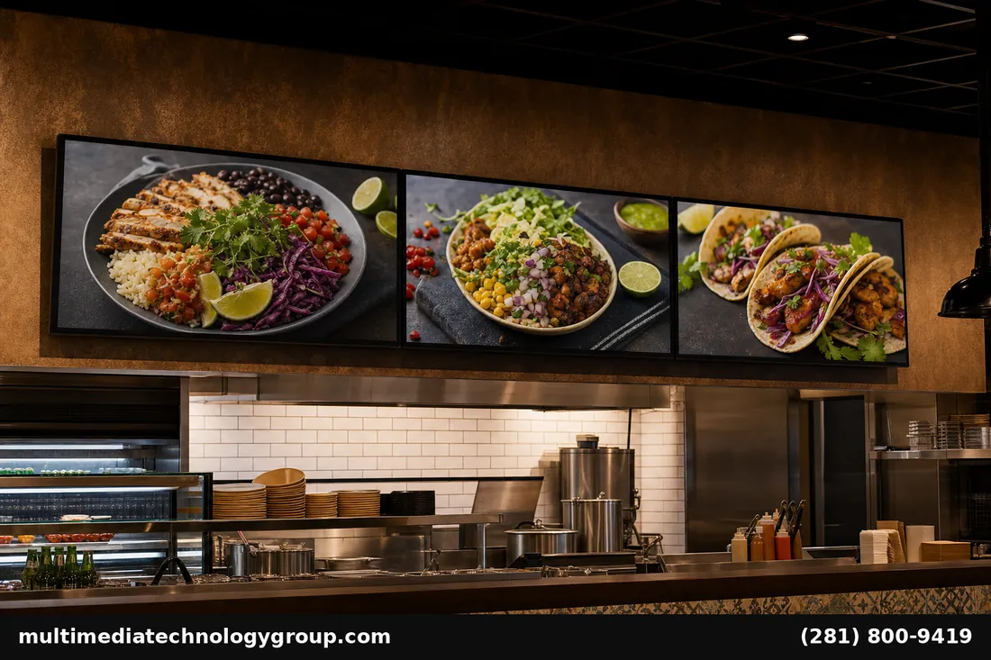 Digital Signage Houston Businesses ROI and Best Practices 3 Houston restaurant digital menu board signage