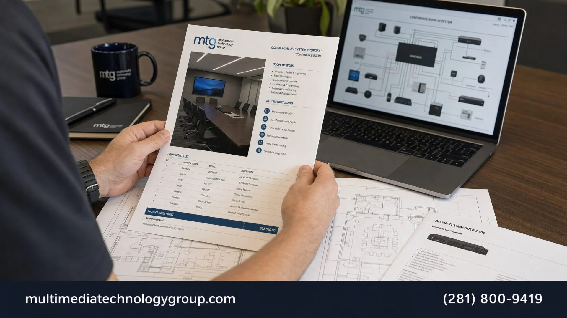 Commercial AV system proposal and scope of work document — multimediatechnologygroup.com